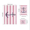3 Piece Bath Towel Set, Ocean Theme Anchor Pink Geometric Stripes Texture Pattern Towels Set for Bathroom Soft Bath Shower Towels Absorbent Bathroom Towels Set(1Bath Towel,1Hand Towel,1Washcloth) view 4