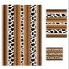 3 Piece Bath Towel Set, Mexico Brown Stripes Luxury Towels Set for Bathroom Soft Bath Shower Towels Absorbent Bathroom Towels Set ( 1 Bath Towel, 1 Hand Towel, 1 Washcloth ) Cow Black White Prints view 1
