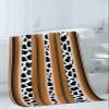 3 Piece Bath Towel Set, Mexico Brown Stripes Luxury Towels Set for Bathroom Soft Bath Shower Towels Absorbent Bathroom Towels Set ( 1 Bath Towel, 1 Hand Towel, 1 Washcloth ) Cow Black White Prints view 3