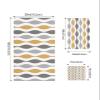 3 Piece Bath Towel Set, Abstract Geometric Wave Lines Towels Set for Bathroom Soft Bath Shower Towels Absorbent Bathroom Towels Set(1Bath Towel,1Hand Towel,1Washcloth) Yellow and Gray Medieval Print view 4