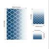 3 Piece Bath Towel Set, Moroccan Style Blue Gradient Geometric Texture Luxury Towels Set for Bathroom Soft Bath Shower Towels Absorbent Bathroom Towels Set ( 1 Bath Towel, 1 Hand Towel, 1 Washcloth ) view 4
