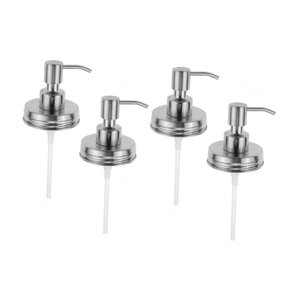 4pcs Lotion Pump Dispenser Lids Dispenser Pump Stainless Steel Lids Pump Dispenser
