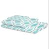 LEOSUCRE 3 Piece Bath Towel Set, Morocco Geometric Luxury Towels Set for Bathroom Soft Bath Shower Towels Absorbent Bathroom Towels Set (1 Bath Towel, 1 Hand Towel, 1 Washcloth) Modern Art Style Blue view 2