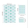 LEOSUCRE 3 Piece Bath Towel Set, Morocco Geometric Luxury Towels Set for Bathroom Soft Bath Shower Towels Absorbent Bathroom Towels Set (1 Bath Towel, 1 Hand Towel, 1 Washcloth) Modern Art Style Blue view 4