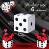 Sinmoe 6 Pcs Dice Favor Boxes Bulk 7 x 7 x 7 Inch Large Casino Cardboard Box 3D Dice Table Centerpieces for Casino Theme Birthday Party Decoration Las Vegas Game Night Party Suppy(Black Dots on White) view 2