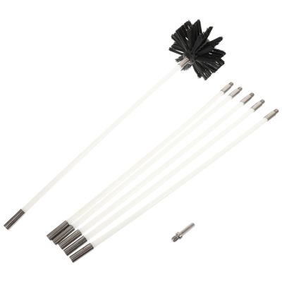 1set Chimney Cleaning Brush Dryer Vent Cleaning Tool for Soot Removal Rods Brush Head for Home Use and Chimney Maintenance