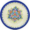 Polmedia Polish Pottery Pasta Bowl 9-inch UNIKAT - Bouquet In Bloom Pattern Handmade in Boleslawiec Poland + Certificate of Authenticity view 1