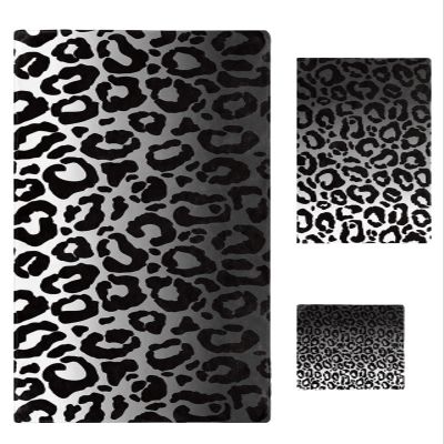 3 Piece Bath Towel Set, Ombre Leopard Print Luxury Towels Set for Bathroom Soft Bath Shower Towels Absorbent Bathroom Towels Set ( 1 Bath Towel, 1 Hand Towel, 1 Washcloth ) Animal Skin Black Gray
