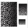 3 Piece Bath Towel Set, Ombre Leopard Print Luxury Towels Set for Bathroom Soft Bath Shower Towels Absorbent Bathroom Towels Set ( 1 Bath Towel, 1 Hand Towel, 1 Washcloth ) Animal Skin Black Gray view 1