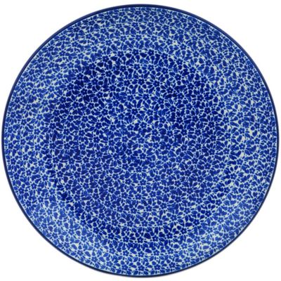 Polmedia Polish Pottery Dinner Plate - Choppy Waters Pattern Handmade in Boleslawiec Poland by Ceramika Artystyczna + Certificate of Authenticity