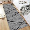Runner Rug for Hallway, Modern Gray Washable Corridor Carpet Runner Non-Slip Bedroom Area Rug Mat 1m/1.5m/2m/2.5m/3m/3.5m/4m/4.5m/5m/6m Long Carpets (Size : 2 ft x 13.1 ft) view 2