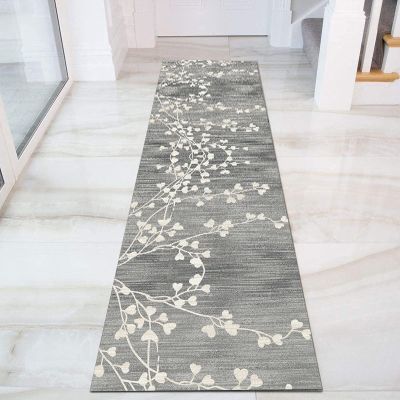 GRAPKS Runners Rug for Hallway Non-Slip, Modern Grey Carpet Corridor Kitchen Doorway Carpet Runner Mat Washable Bedroom Area Rug 60cm/70cm/80cm/100cm Wide (Size : 2.3 ft x 3.3 ft)
