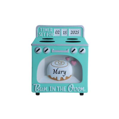 2025 Personalized Christmas Tree Ornament for Pregnant - Bun in The Oven Customized Christmas Custom Ornament-Keepsake New Mom and Dad-Free Customization