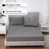 JIUMIWA Grounding Sheet Cali King Size with 15ft Cord, 90% Organic Cotton + 10% Silver Fiber, Conductive Earthing Bed Sheets for Better Sleep and Wellness (Gray, Cali King - 72"x84"x13") view 2
