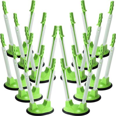 12 Pack Baggy Rack Stand Adjustable Freezer Bag Holder Stand Ziplock Bag Holder for Filling With No Food Spills or Kitchen Mess (Green)