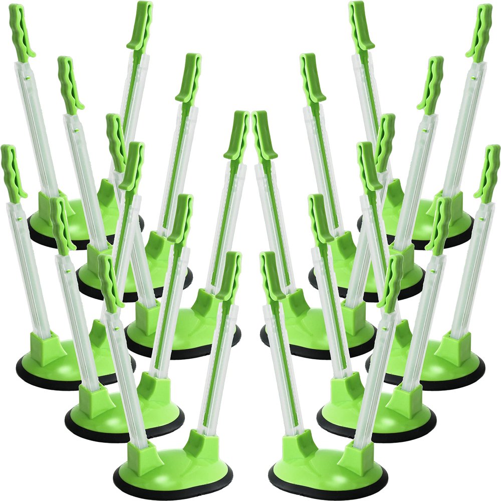 12 Pack Baggy Rack Stand Adjustable Freezer Bag Holder Stand Ziplock Bag Holder for Filling With No Food Spills or Kitchen Mess (Green)