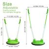 12 Pack Baggy Rack Stand Adjustable Freezer Bag Holder Stand Ziplock Bag Holder for Filling With No Food Spills or Kitchen Mess (Green) view 2
