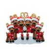 2024 Personalized Christmas Tree Ornament for Family - Reindeer Family of 6 Ornament Customized Ornament-Keepsake for Family-Free Customization view 2