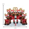 2024 Personalized Christmas Tree Ornament for Family - Reindeer Family of 6 Ornament Customized Ornament-Keepsake for Family-Free Customization view 3