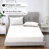 JIUMIWA Grounding Sheet Queen Size with 15ft Cord, 90% Organic Cotton + 10% Silver Fiber, Conductive Earthing Bed Sheets for Better Sleep and Wellness (White, Queen - 60"x80"x13") view 2