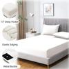 JIUMIWA Grounding Sheet Queen Size with 15ft Cord, 90% Organic Cotton + 10% Silver Fiber, Conductive Earthing Bed Sheets for Better Sleep and Wellness (White, Queen - 60"x80"x13") view 3