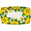 Polmedia Polish Pottery Platter 12-inch UNIKAT - Yellow Daffodils Pattern Handmade in Boleslawiec Poland + Certificate of Authenticity view 2