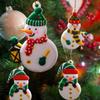 12pcs Mini Snowman Christmas Clay Pendant Ornament Traditional Christmas Tree Decorations Winter Bulk Figurine Family Dolls Hanging Ornaments Gift Holiday Stocking Stuffers Wreath Mantel Garland Decor view 4