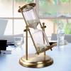 Jayiaine Hourglass Sand Timer 15/30 Minutes, Sand Clock Sand Watch Metal Rotating Sandglass Timer Sand Wedding Home Desk Office Classroom Decor,Gold 60min view 2