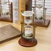 Hourglass Sand Timer 15/30 Minutes, Sand Clock Sand Watch Metal Rotating Sandglass Timer Sand for Christmas Gifts Wedding Home Desk Office Classroom Decor,15min view 2