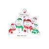 2024 Personalized Christmas Tree Ornament for Family - North Pole Snowman Family of 5 Ornament Customized Ornament-Keepsake for Family-Free Customization view 1