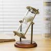 Jayiaine Hourglass Sand Timer 15/30 Minutes, Sand Clock Sand Watch Metal Rotating Sandglass Timer Sand Wedding Home Desk Office Classroom Decor,Brown 15min view 2
