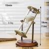 Jayiaine Hourglass Sand Timer 15/30 Minutes, Sand Clock Sand Watch Metal Rotating Sandglass Timer Sand Wedding Home Desk Office Classroom Decor,Brown 15min view 4