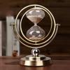 Hourglass Sand Timer 15/30/60 Minutes, Sand Clock Sand Watch Metal Rotating Sandglass Timer Sand for Christmas Gifts Wedding Home Desk Office Classroom Decor,15min view 4