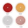 LJFMDLN Christmas Tree Skirt, 36 Inch Fluffy Sequin Tree Dress Mat Shining Rug for Xmas Trees Ornaments (Color : Gold) view 3