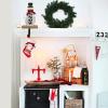 Christmas Snowman Stocking Holder for Mantel Fireplace Stand Hanger, Rustitc Wood Snowman with Metal Hook for Stockings, Decorative Snowman Table Top Decor for Xmas Party Holiday Decorations (3) view 3