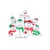 2024 Personalized Christmas Tree Ornament for Family - North Pole Snowman Family of 6 Ornament Customized Ornament-Keepsake for Family-Free Customization view 1