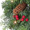 National Tree Company First Traditions Pre-Lit Christmas Wreath and Two Garlands with Berries and Pinecones, Warm White LED Lights, 9 ft view 3