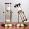 Jayiaine Hourglass Sand Timer 15/30 Minutes, Sand Clock Sand Watch Metal Rotating Sandglass Timer Sand Wedding Home Desk Office Classroom Decor,30min view 3