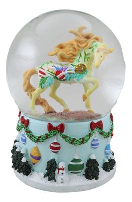 Set of 1 Trail of Painted Ponies Western Vintage Christmas Horse Glitter Water Globe