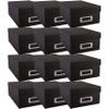 Simply Tidy Photo Storage Box - Store and Protect Pictures, Documents, and Prints - Black, Bulk 12 Pack view 1