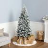 National Tree Company 6 ft Acacia Flocked Artificial Christmas Tree, Unlit Christmas Decoration Unlit, Pencil Profile, Hinged Branches, Includes Metal Stand view 2