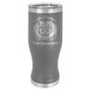 LaserGram 14oz Vacuum Insulated Pilsner Mug, Coat of Arms Dominican Republic, Personalized Engraving Included (Gray) view 1