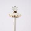 Mud Pie Doorknob Wood Beaded Paper Towel Holder, White, 15" view 2