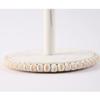 Mud Pie Doorknob Wood Beaded Paper Towel Holder, White, 15" view 3
