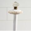 Mud Pie Doorknob Wood Beaded Paper Towel Holder, White, 15" view 4