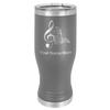 LaserGram 14oz Vacuum Insulated Pilsner Mug, Musical Notes, Personalized Engraving Included (Gray) view 1