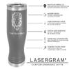 LaserGram 14oz Vacuum Insulated Pilsner Mug, Musical Notes, Personalized Engraving Included (Gray) view 4