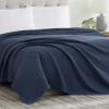CANNON Heritage Cotton Waffle Blue Cotton 1-Piece King Blanket, Solid Color Themed, for Men and Women, Oeko-TEX Certified Confidence view 4