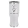 LaserGram 14oz Vacuum Insulated Pilsner Mug, Chef Hat, Personalized Engraving Included (White) view 1