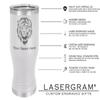 LaserGram 14oz Vacuum Insulated Pilsner Mug, Dump Truck, Personalized Engraving Included (White) view 4